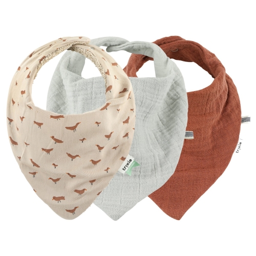 Trixie Bandana Slabbertjes set van 3 Babbling Birds 