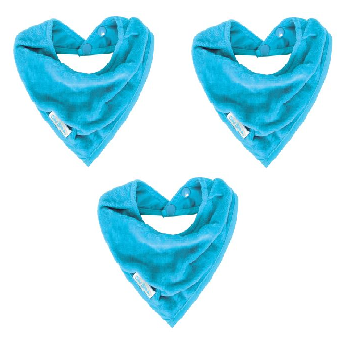 Silly Billyz Toalla Bandana Baberos Aqua 3 Piezas