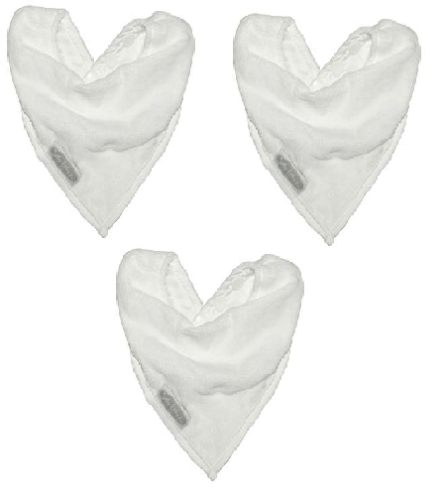 Silly Billyz Toalla Bandana Babero Blanco 3 Piezas 