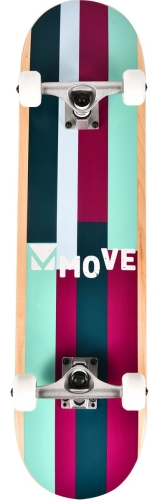 Move Skateboard Rayas Morado 