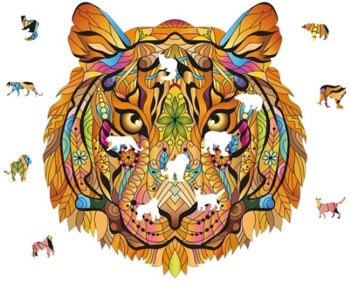 Eureka Rainbow Puzzle de madera Tigre