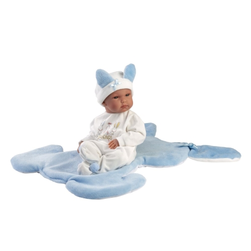 Llorens Muñeca Bimbo Azul con Almohada Conejo 35 cm