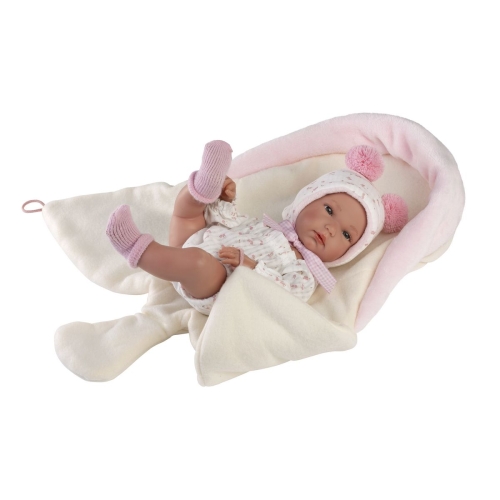 Llorens Muñeca Bimba Rosa con Saco de Dormir 35 cm