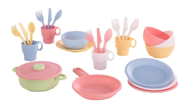 Kidkraft 27 piezas Pastel Vajilla en l nea Ofrecer en PLUSTOYS